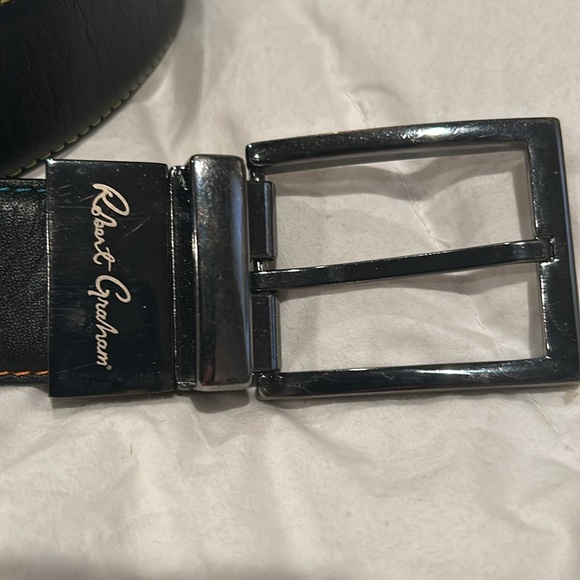 Robert Graham Men’s Leather Belt. Double Sided. Black/Brown. Size 38. - Picture 1 of 6